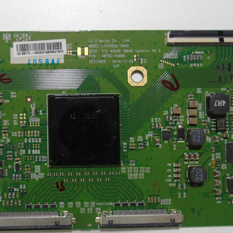 6870C-0568A T-CON Board LED Connect with LC430EQL-SHA2 6870C 0568A TCon V15 43UHD TM240 Control V0.3 for TV XBR-43X830C ..etc.