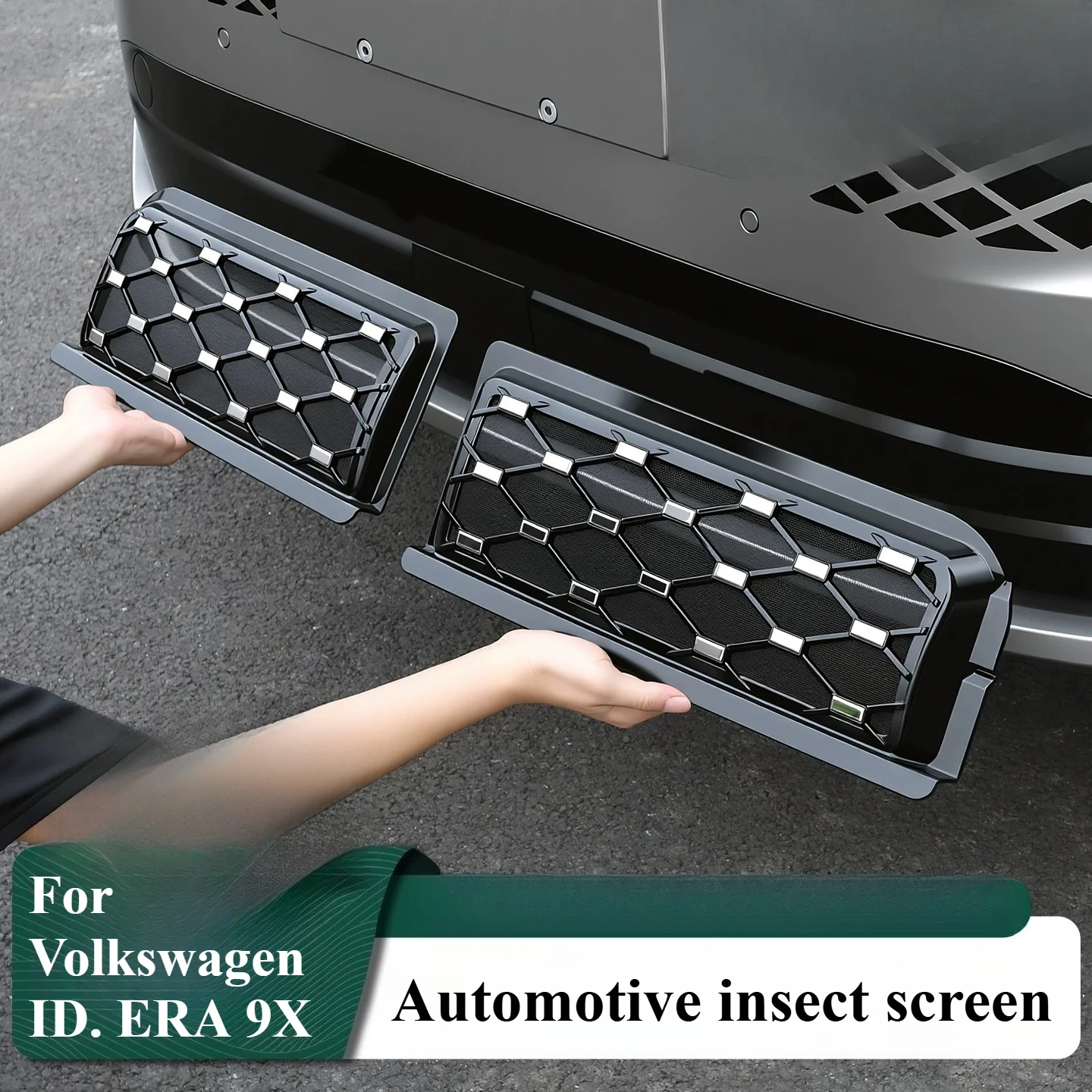 For Volkswagen ID. ERA 9X Car Grille Mesh Decoration Insect Proof Mesh Front Water Tank Grille Scratch Resistant Protector
