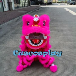 Christmas Premium Blinking Eyes Chinese Traditional Culture Lion Dance Puppet Mascot Costume For Kid Outfit Dress Carnival Fest