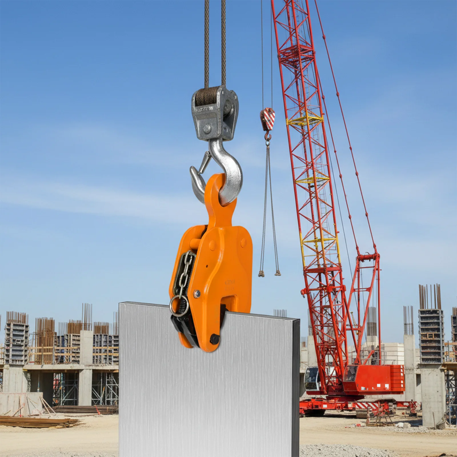 

Heavy Duty Steel Hoisting Hook Wear Resist Vertical Lifters Alloy Plate Tongs Anti-Slip for Lift and Transporting