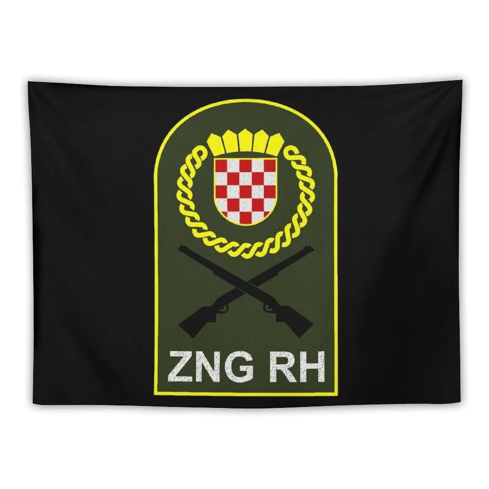 

ZNG RH Croatian Army Flag Tapestry Decorative Wall Tapete For The Wall Decorative Wall Mural Aesthetic Home Decor Tapestry