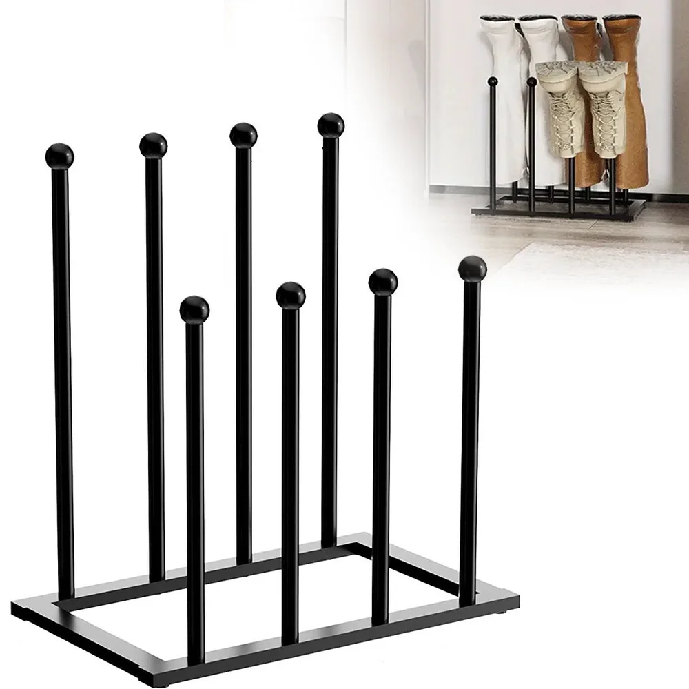 Free Standing Metal Boot Rack Organizer for 4 Pairs