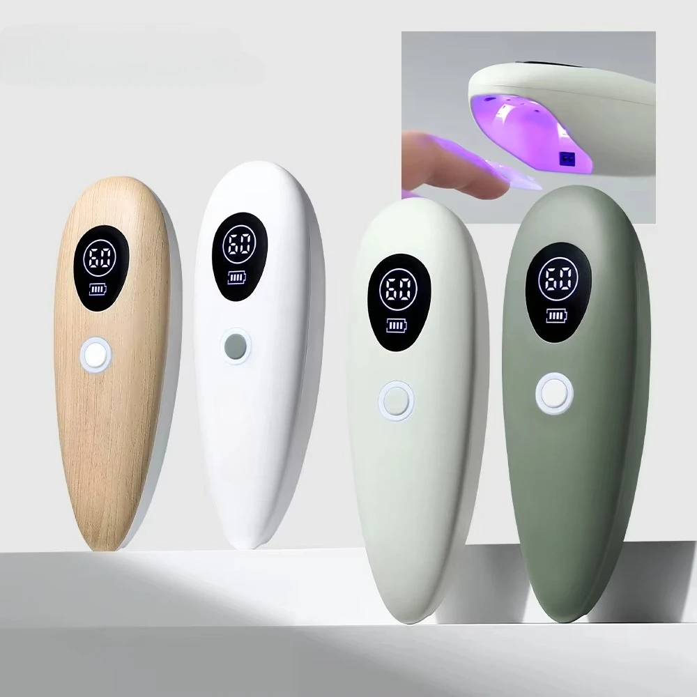 Rechargeable Cordless Mini Nail Lamp Dual-Wavelength LED UV Gel Curing Light High-Power Fast-Drying Home Manicure Tool