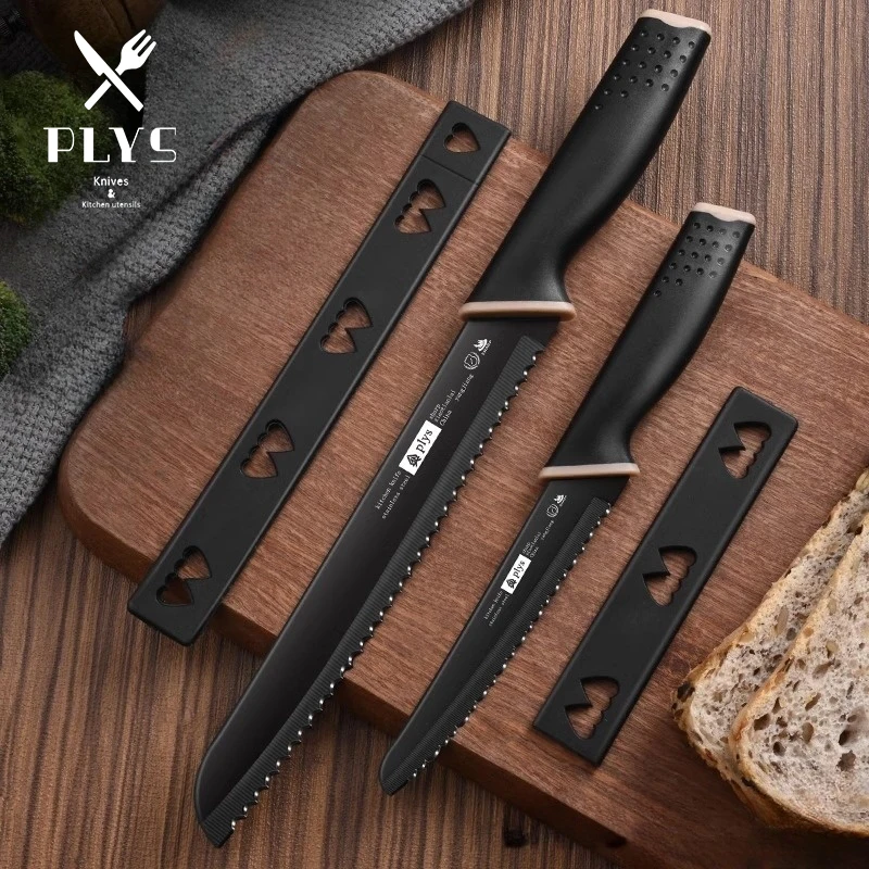 Rostfreies Brotmesser Edelstahl gezacktes Messer zum Schneiden von Baguettes und Sandwiches Home Toast Schneide messer