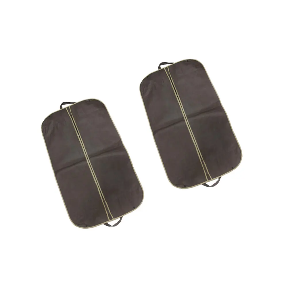 2 Pcs Garment Bags for Hanging Clothes Storage Coat Formal Dress Suit Coffee Travel