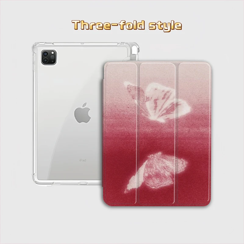 

Чехол для планшета с рисунком ретро-бабочки в зеркале для iPad Pro 10/11 дюймов 2020/6-го/7-го/8-го поколения/Air 3-го поколения/Air 4-го поколения/9-го поколения/Air 5-го поколения 2022/Ai