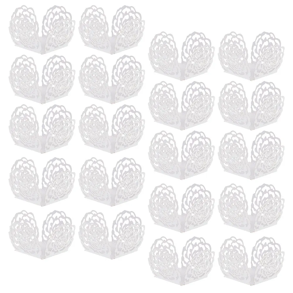 

100pcs Chocolate Tray Muffin Wrappers Baking Cups Paper Truffle Decorations Hollow Out Creative Lightweight Compact Separate
