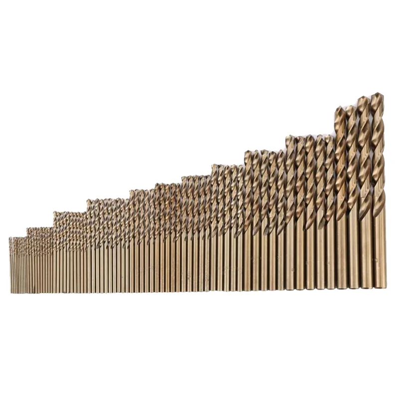 

A36T-74Pcs Wood Metal Drilling High Speed Steel M35 Cobalt Twist Drill Bit Drill Bits