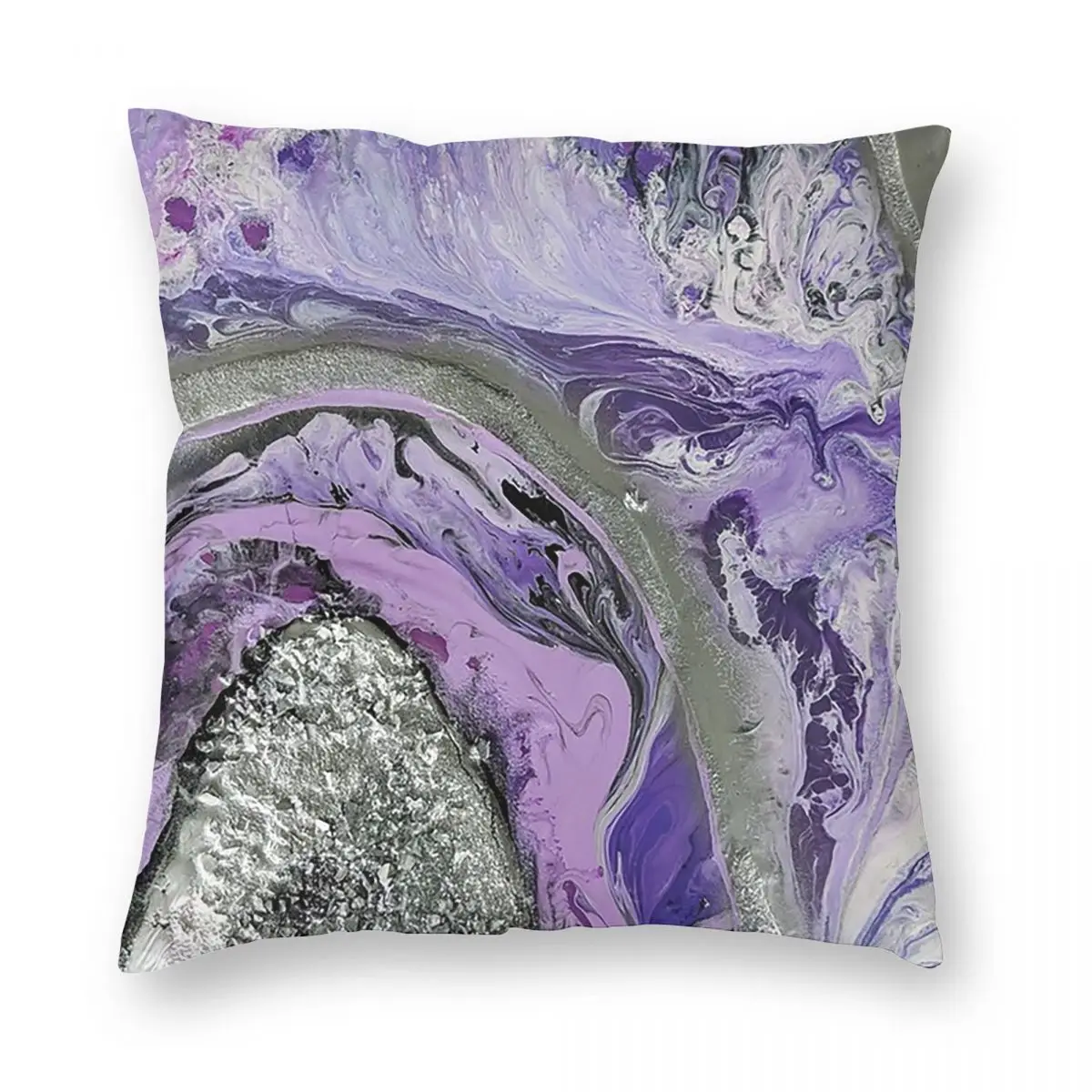 

Квадратная наволочка с лавандовым жеодом, удобная наволочка, наволочка для дома, спальни, автомобиля