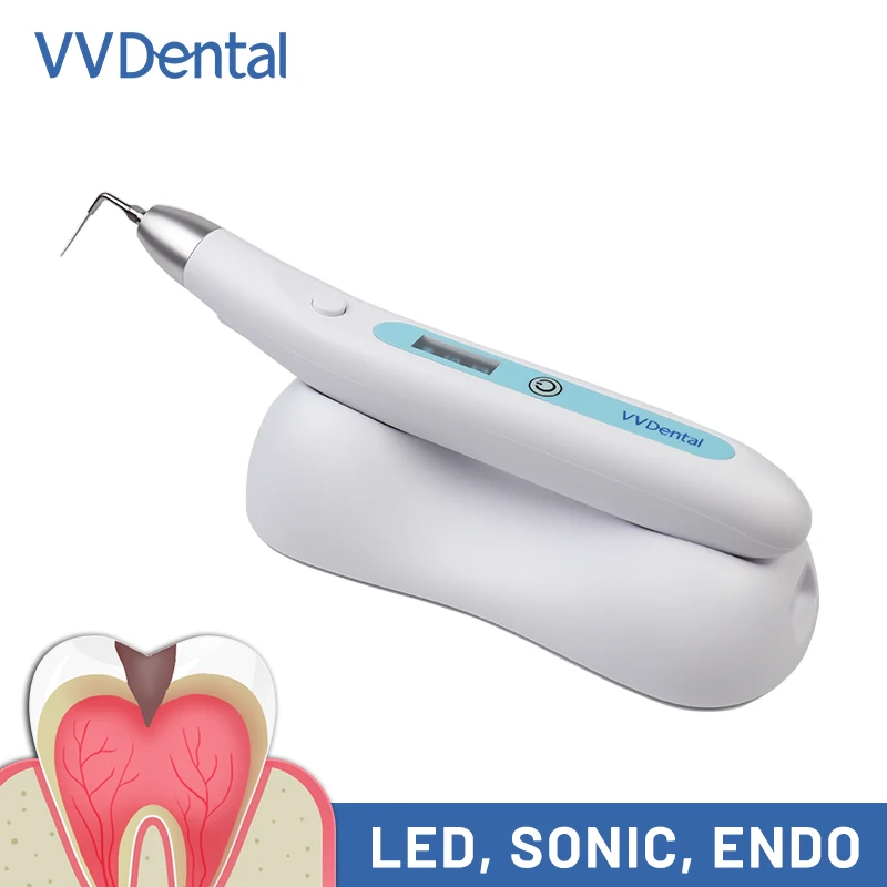 

Ultrasonic Endo Activator with LED Light & Sonic Irrigation - Root Canal Cleaner, Calcified Stain Removal, Endodontic Tool