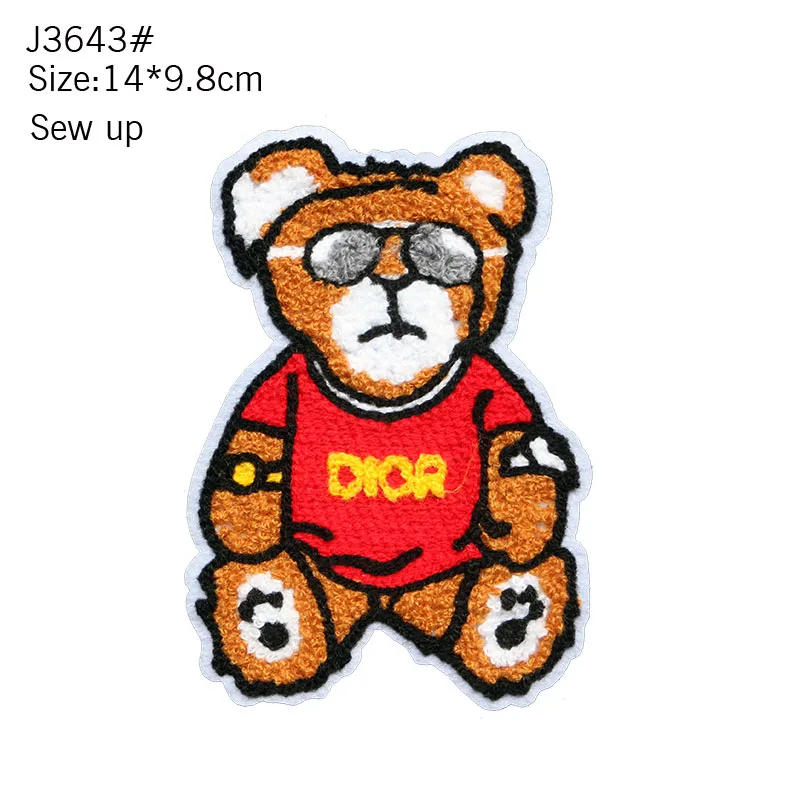 Cute Cartoon Sewing Towel Animal Bear Duck Patch DIY Damaged Decoration Children\'s Clothing T-shirt Down Coat