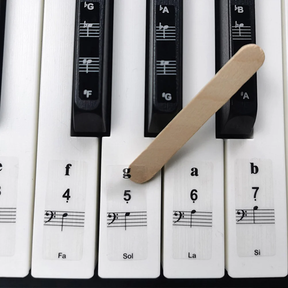 

1 set 1 Set Piano Keyboard Stickers 61 Keys Transparent Removable Thin Film For Electronic Organ Beginner Learning Decal Music