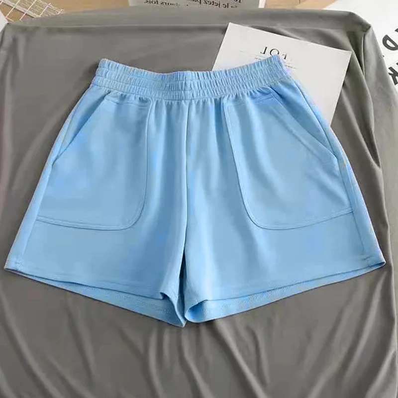 Shorts de sport à jambes larges pour femmes, pantalons décontractés, taille haute, pantalons chauds, vêtements d'été à la mode