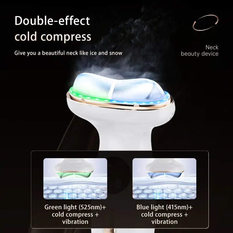 High Frequency Face Neck Lifting Massager E m s Anti-wrinkle Beauty 7 Color Red Light Therapy Microcurrent Facial Lifting Device