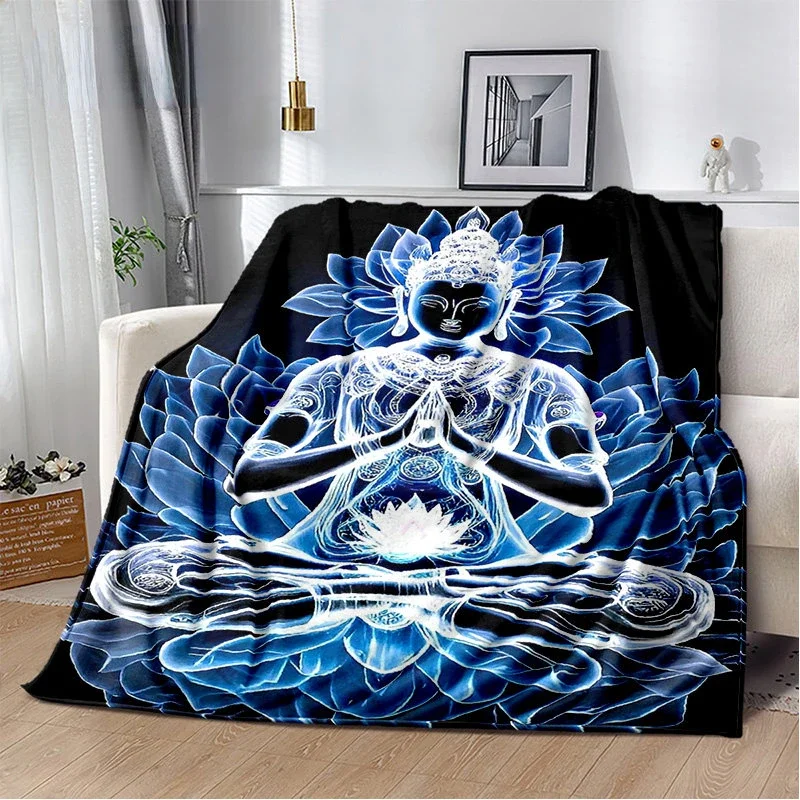 Buddha Sakyamuni Buddhism Faith Religion Soft Plush Blanket,Flannel Blanket Throw Blanket for Living Room Bedroom Bed Sofa Pray