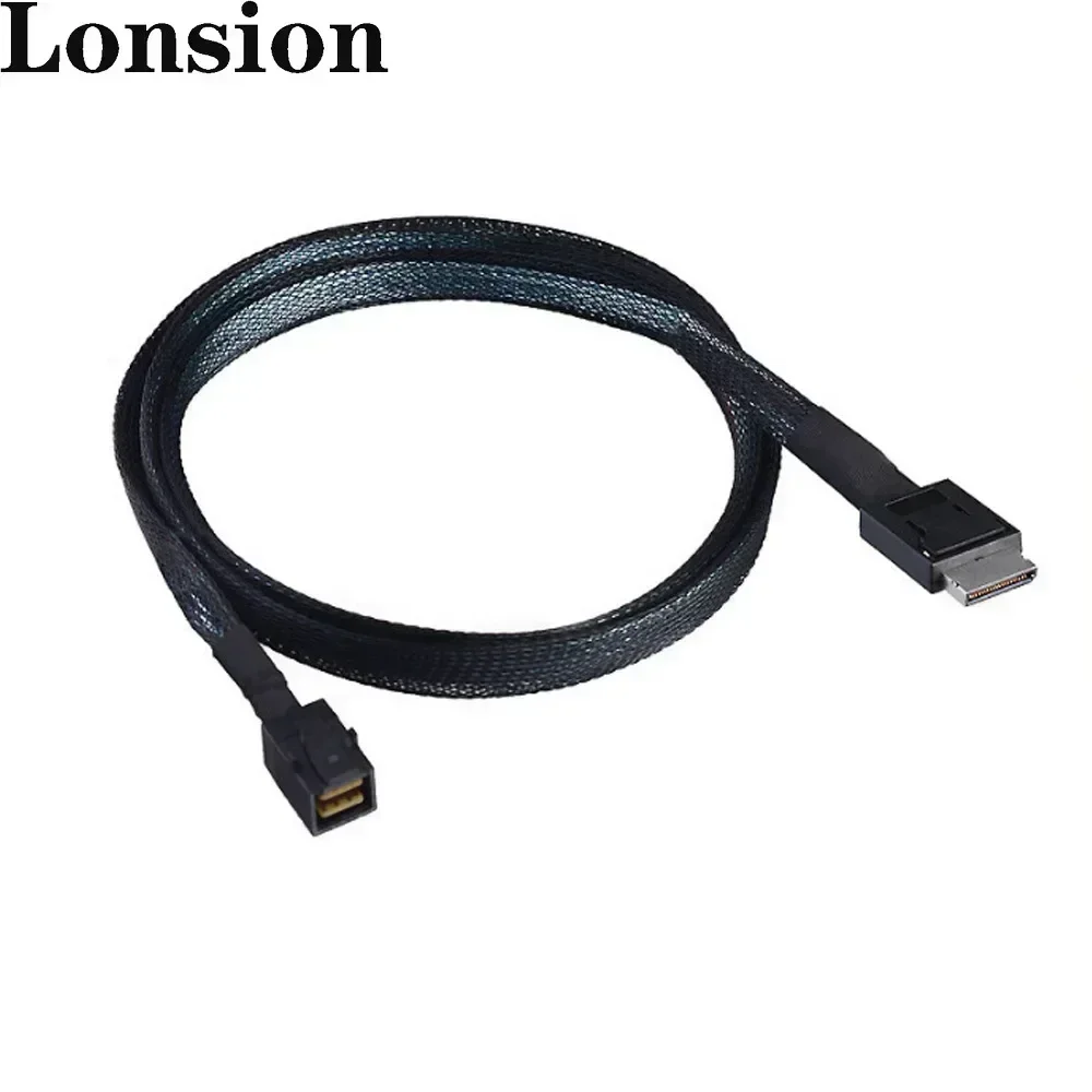 PCIe Oculink SFF-8611 4i to Mini SAS SFF-8643 Cable - High-Speed Data Transfer Cable for SSD/GPU/Server