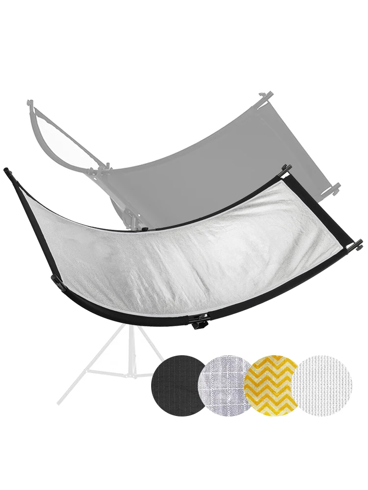 Panneau réflecteur incurvé Portable 4 en 1, modificateur d'éclairage de remplissage pour Studio Photo, Portraiture de mode, accessoires de tête de beauté
