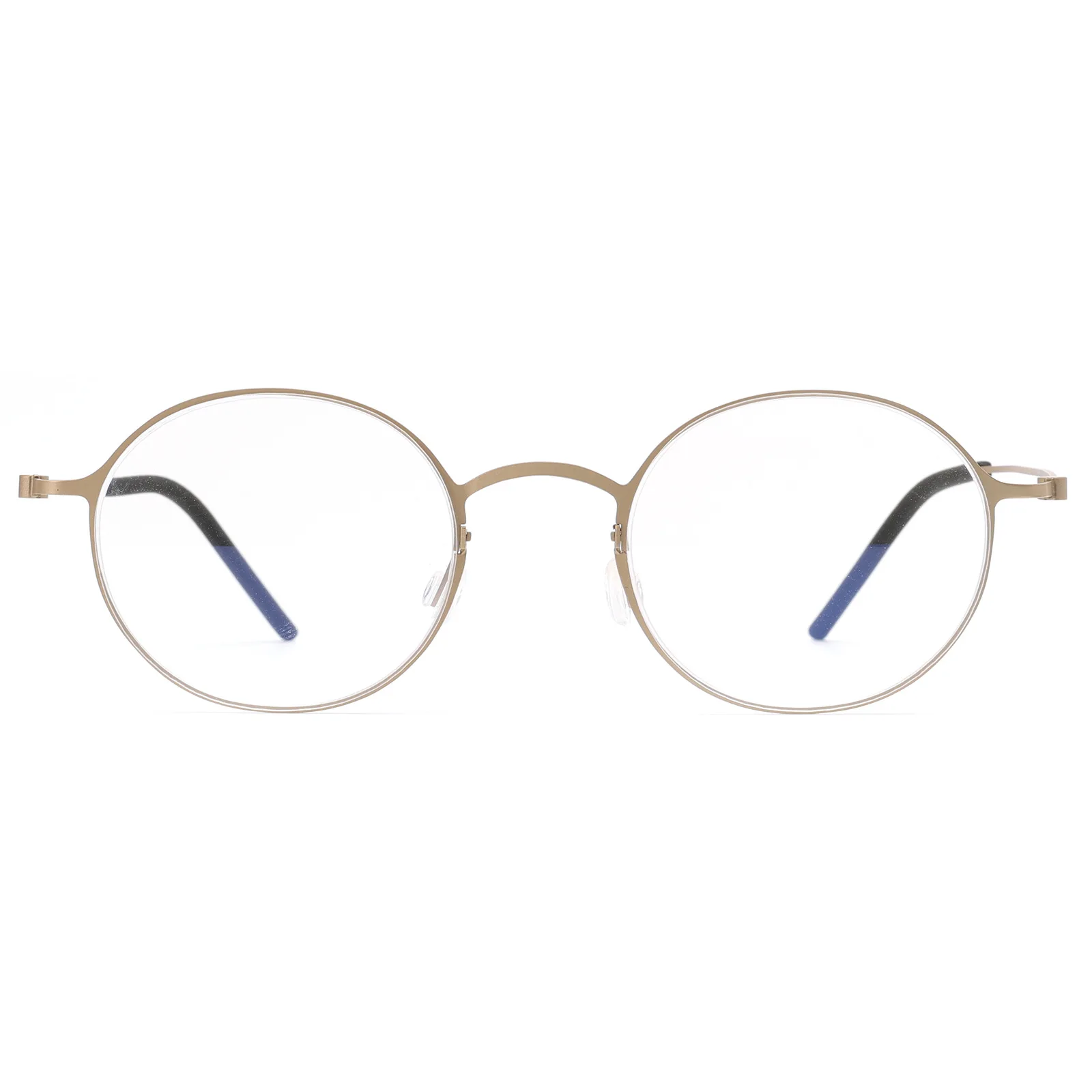 Ultra Lightweight Circular Titanium Glasses Frame Retro Design_voghion.com