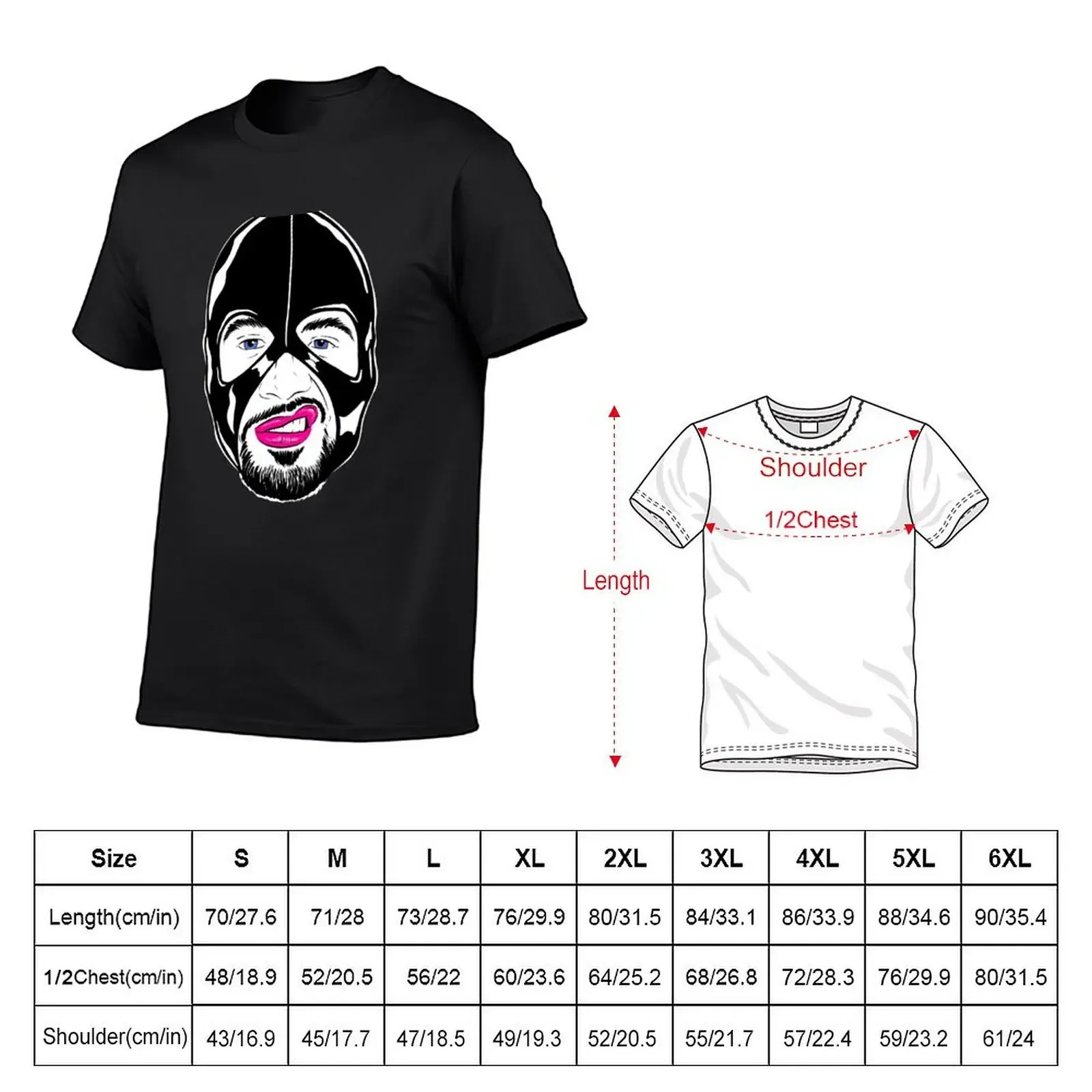 Facekini Black Rubber, pink lips T-Shirt graphic t shirts baggy shirts boys whites sweat shirts, men