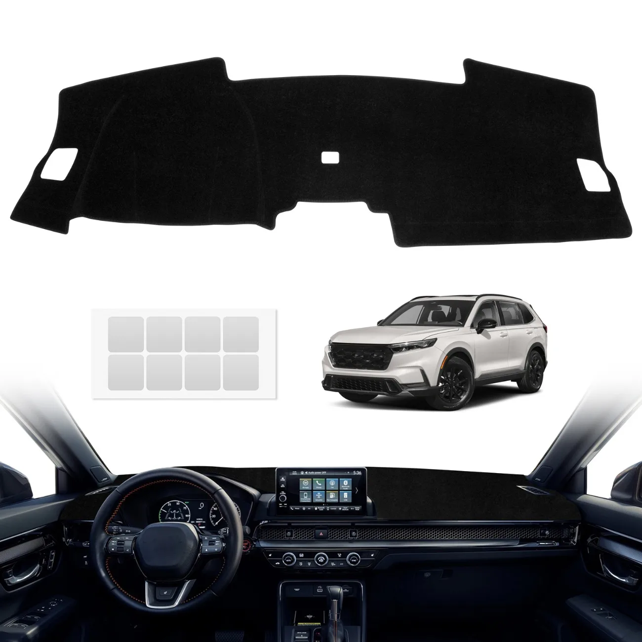 Dashboard Cover Mat for for Honda CRV CR-V 2023-2026 Accessories Dash Cover Dash Mat Sunshade Glare Non-Slip Protector Interior