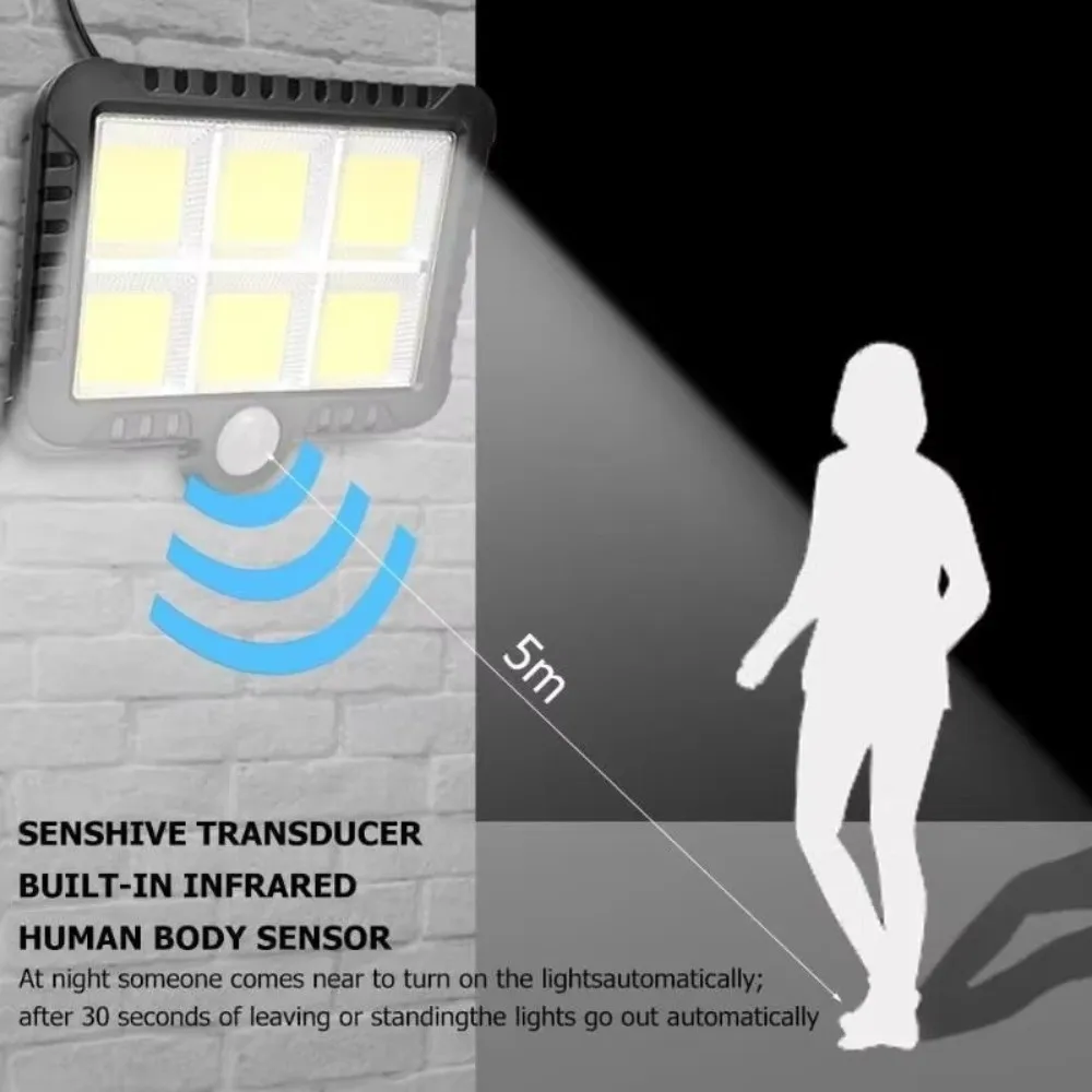 

Waterproof Motion Sensor Solar Light COB LED Technology Intelligent Induction Solar Wall Lights 3 Modes Adjustable Brightness