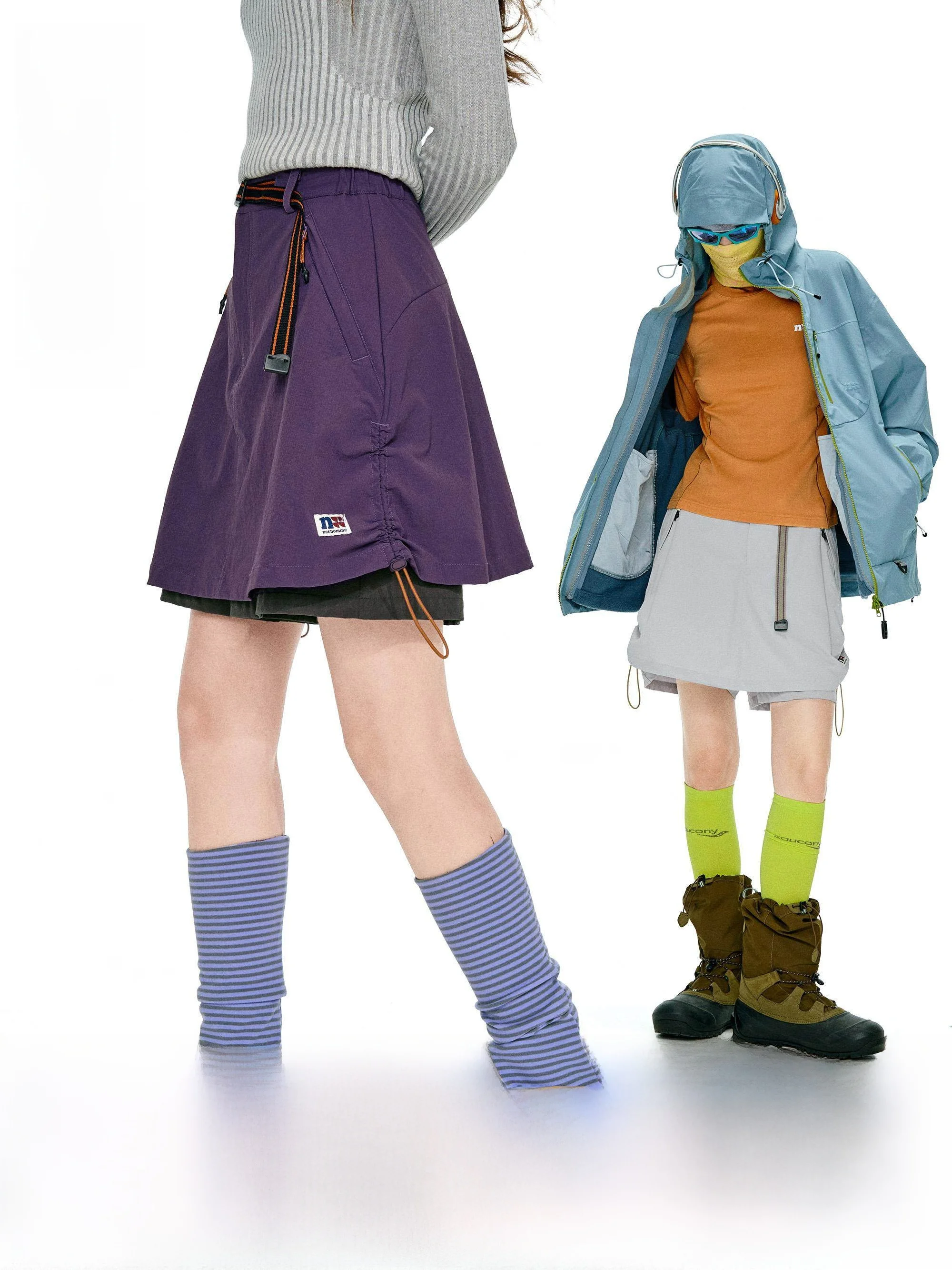 

Outdoor Women's C6 Waterproof Loose Dstring orts Pure Color A-Line Skirt Pants Skirt Two-Piece Suit Casual Ci Walk