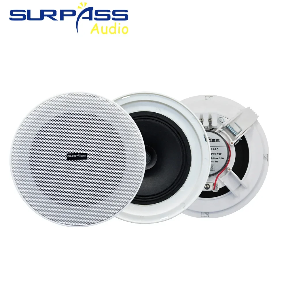 Framless Stereo In-Ceiling Speaker Mini Size Background Music Hearing Column Flush-mounted Smart Home Recessed Speakers