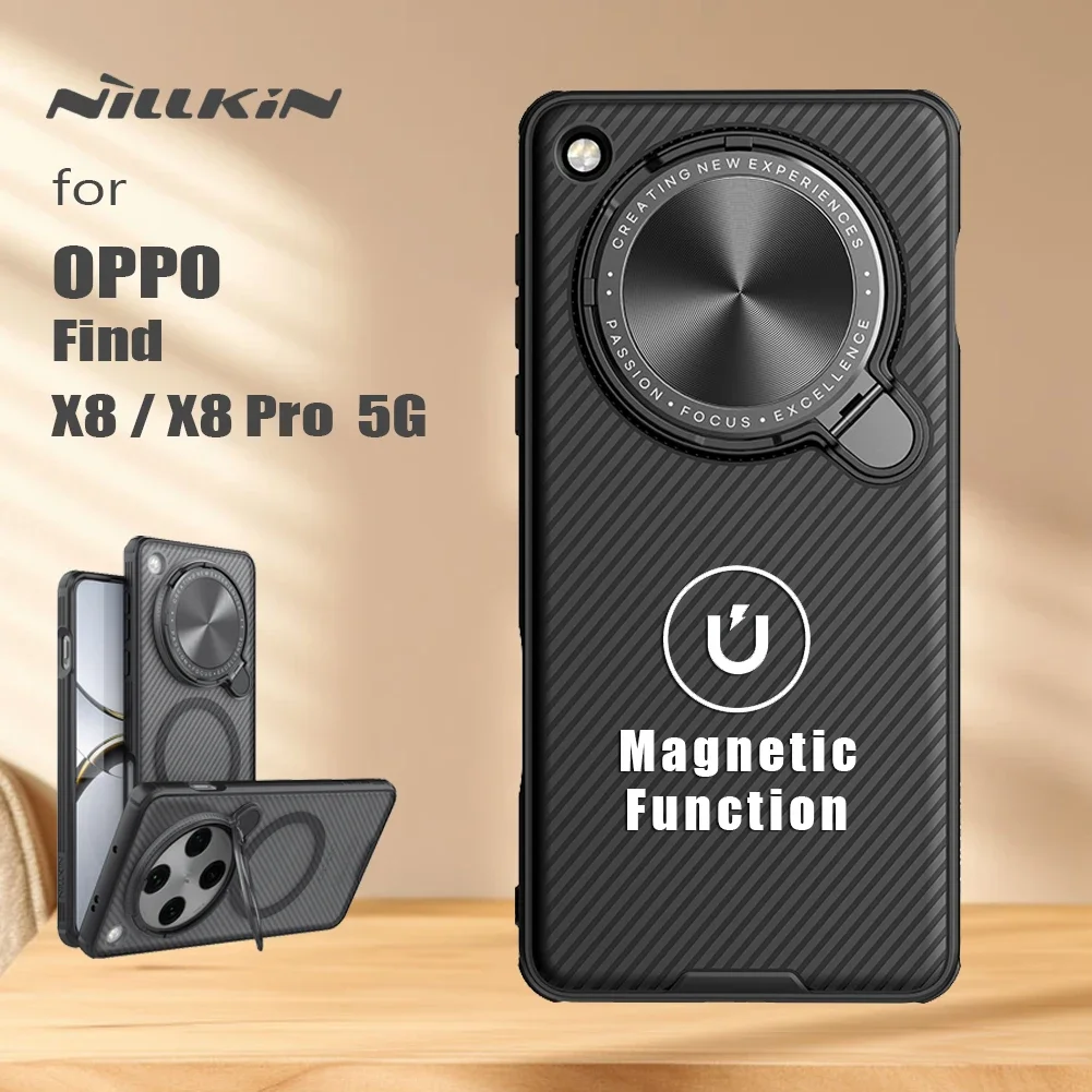 

Чехол NILLKIN для Oppo Find X8 Pro/X8 5G CamShield Prop Magsafe с магнитной зарядкой, адаптируемый объектив, защита камеры, задняя крышка