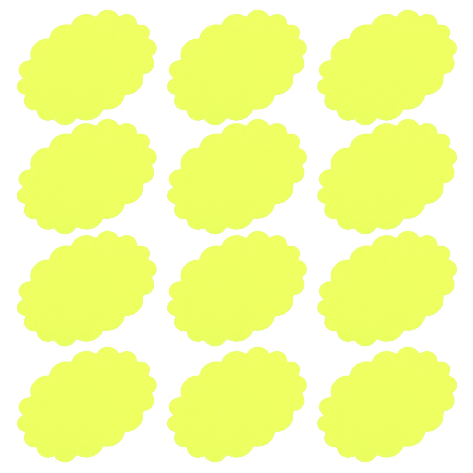 

100 Pcs Price Tags Supermarket Labels Bright Yellow Blank Cards Large Capacity Promotional Signs Retail Environments
