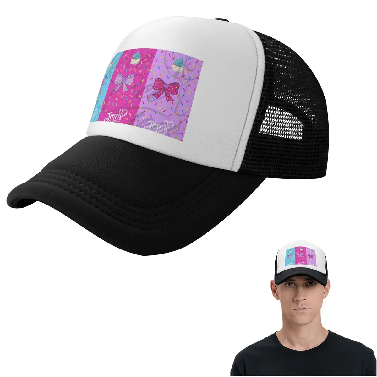 Vintage JoJo Siwa Bootleg Singer Karma Album Cap Casual Mesh Baseball Caps Adjustable Hat Hip Hop Summer Unisex Baseball Hats