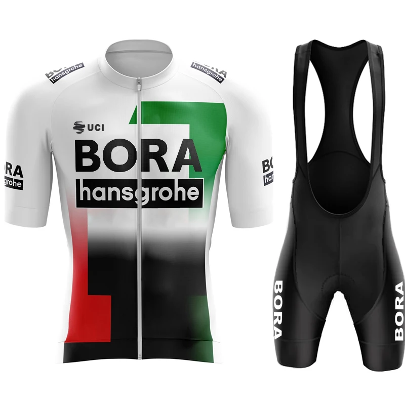 

Cycling 2024 Sportswear UCI BORA Jersey Man Pro Team Equipment Bib Summer Clothes Tricuta Men's Outfit Blouse Gel Shorts Set Mtb