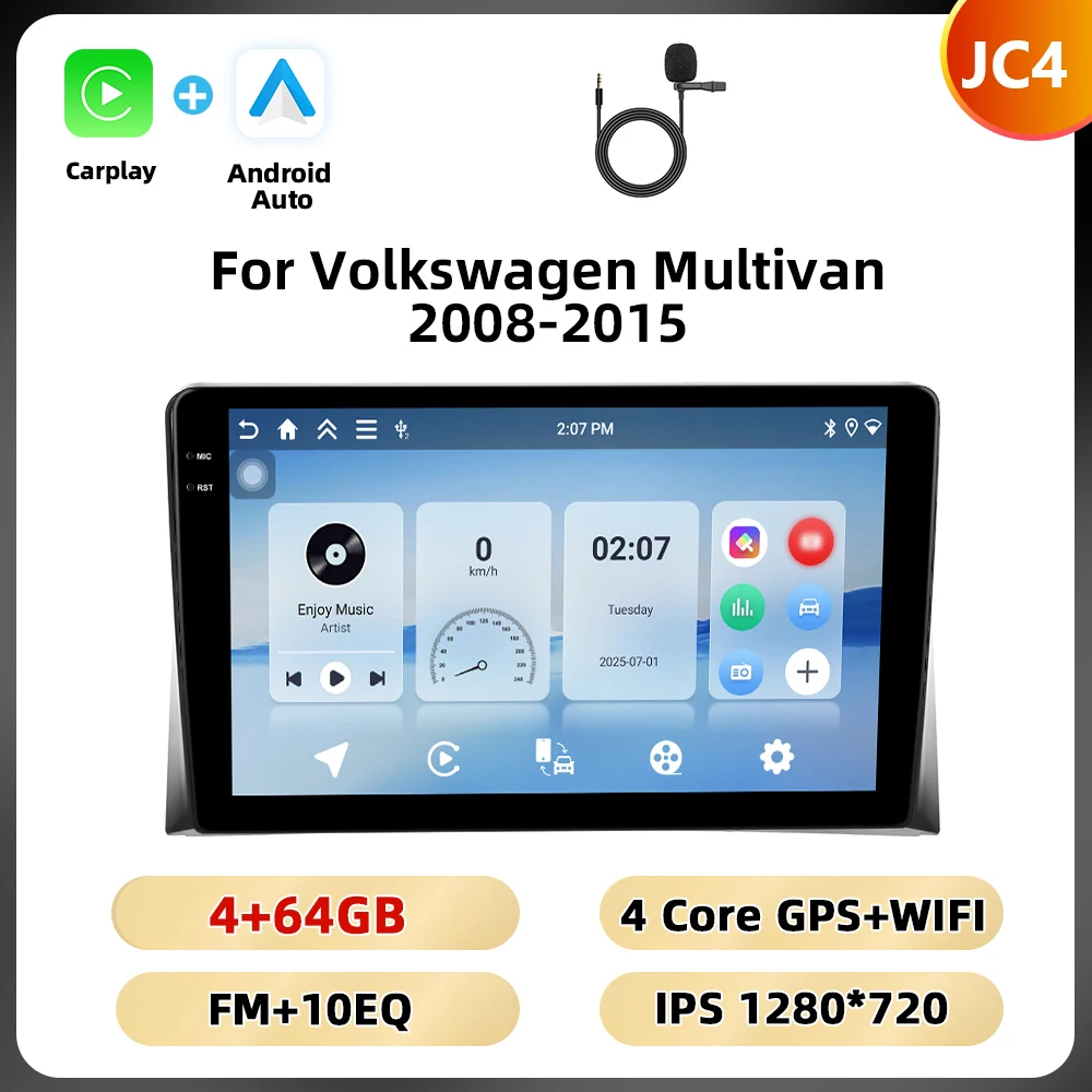 Autoradio Android 15 Per Ford Transit 2009-2016 E Focus 2005-2008 – 9" Touch, Snapdragon 8 Core, CarPlay Wireless, Retrocamera AHD - 6