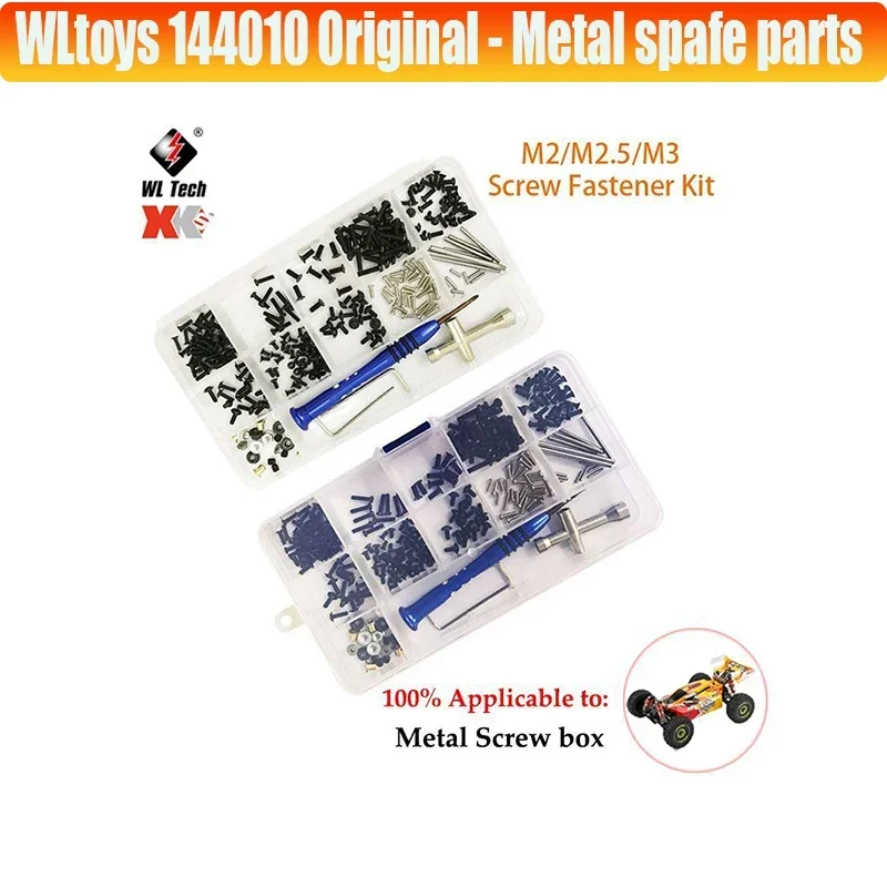 WLtoys 144001 144002 144010 124017 124019   Kit de varilla de enlace de bloque de dirección de brazo oscilante de Metal, piezas mejoradas de coches RC, accesorios para coche