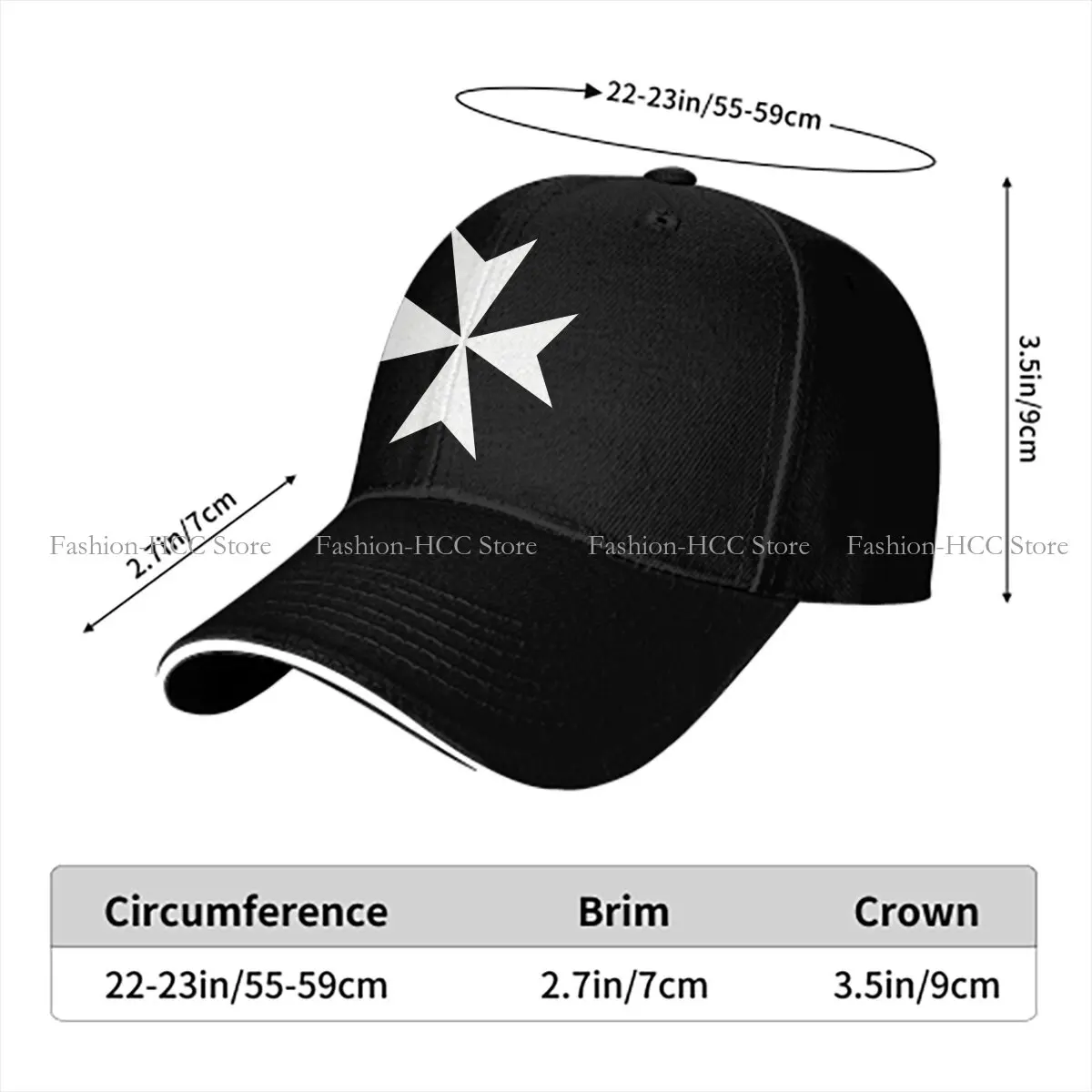 Summer Cap Sun Visor MALTA Maltese Amalfi Hip Hop Cross Peaked Hats image 3