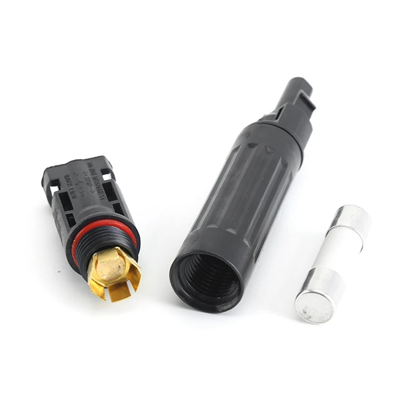 5Pcs Solar Fuse Holder Connector Waterproof 1000V In-Line Fuse Holder 20A Male And Female Connector In-Line Fuse Holder