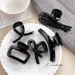 Korean style hair claw clip Spot hair claws Simple hair claws Classy hair claws Black and red hair clip Accessories for women