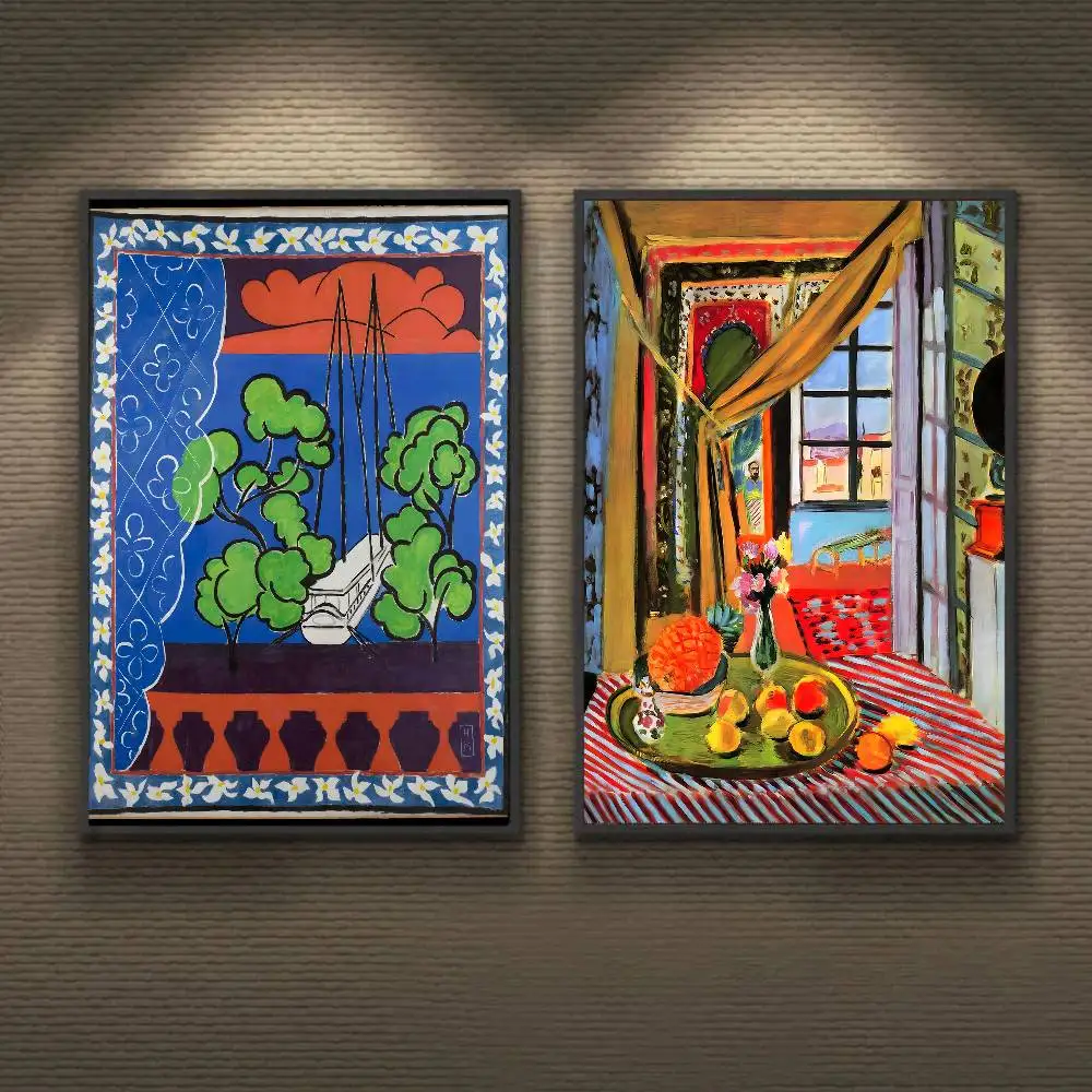 الطليعية الفن Fauvism هنري ماتيز-A المشارك قماش اللوحة المشارك مع يطبع غرفة نوم المنزل غرفة المعيشة الديكور هدية
