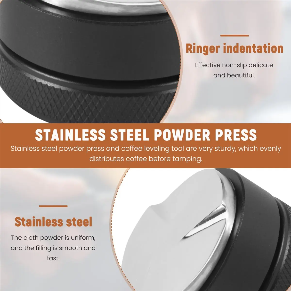 * Distribuidor de café A91P Nivelador de café Espresso Tamper para Sage 54mm Portafilter Barista Acessórios de café
