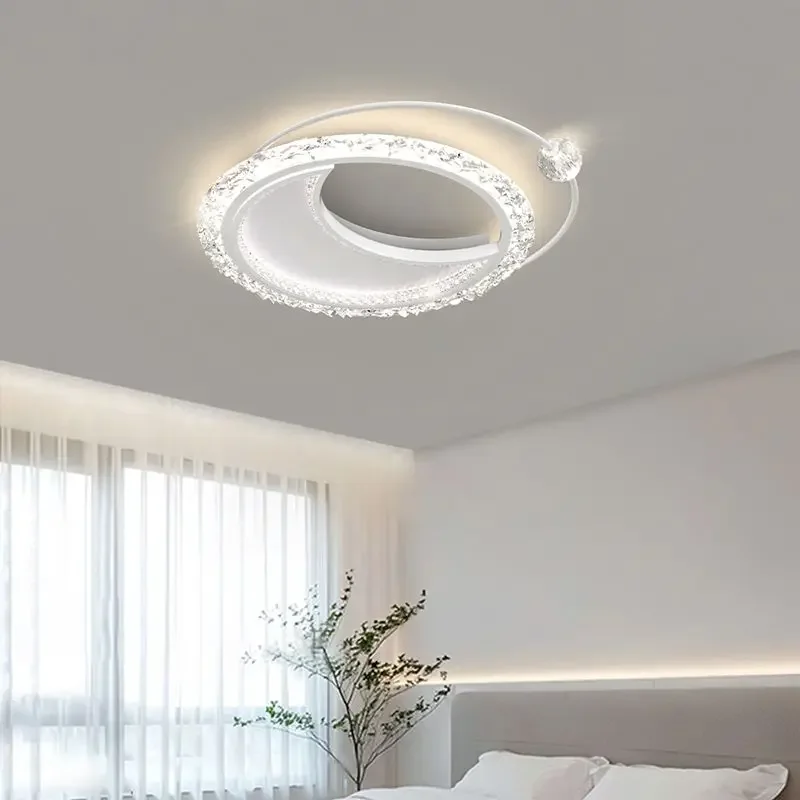 Moderno led brilho acrílico luzes de teto minimalista lustres ouro sala estar jantar quarto lâmpadas decoração casa luminárias