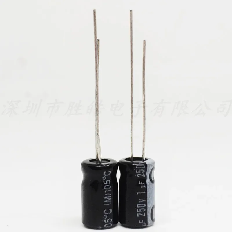 （20PCS）  250V1UF   Volume：6X12MM    Aluminum Electrolytic Capacitors   High Quality