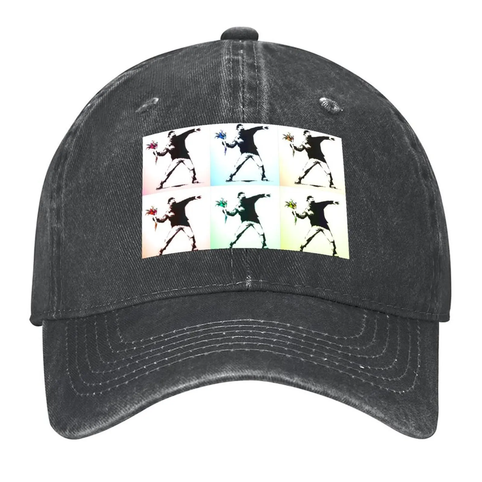 

The Walled off hotel, Banksy, Flower Thrower - Love Is In The Air, Baseball Cap Fishing cap New Hat Caps For Women Men's