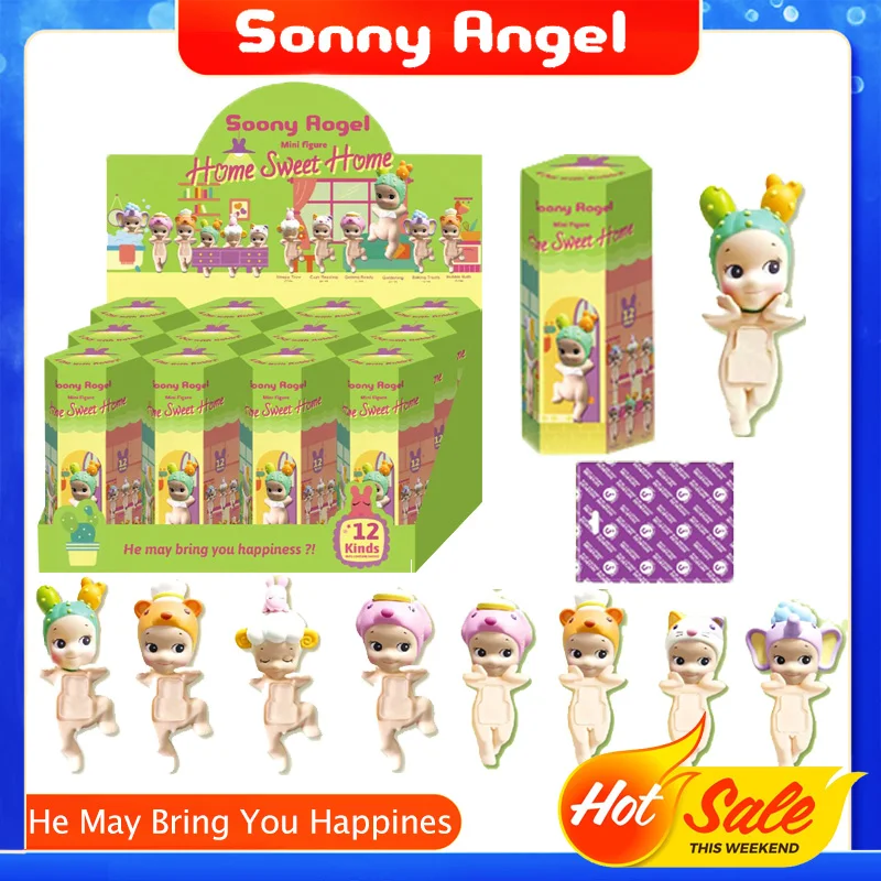 Sonny Angel Blind Box Love Home Series Animal Cartoon Collection Auto Desktop Model Speelgoed Geschenken Kerstcadeaus