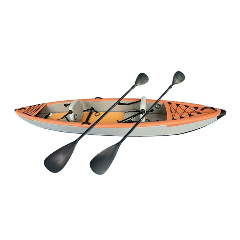 

Portable high quality multi color drop stitch fishing boat 2 persons rowing paddle kayak ship