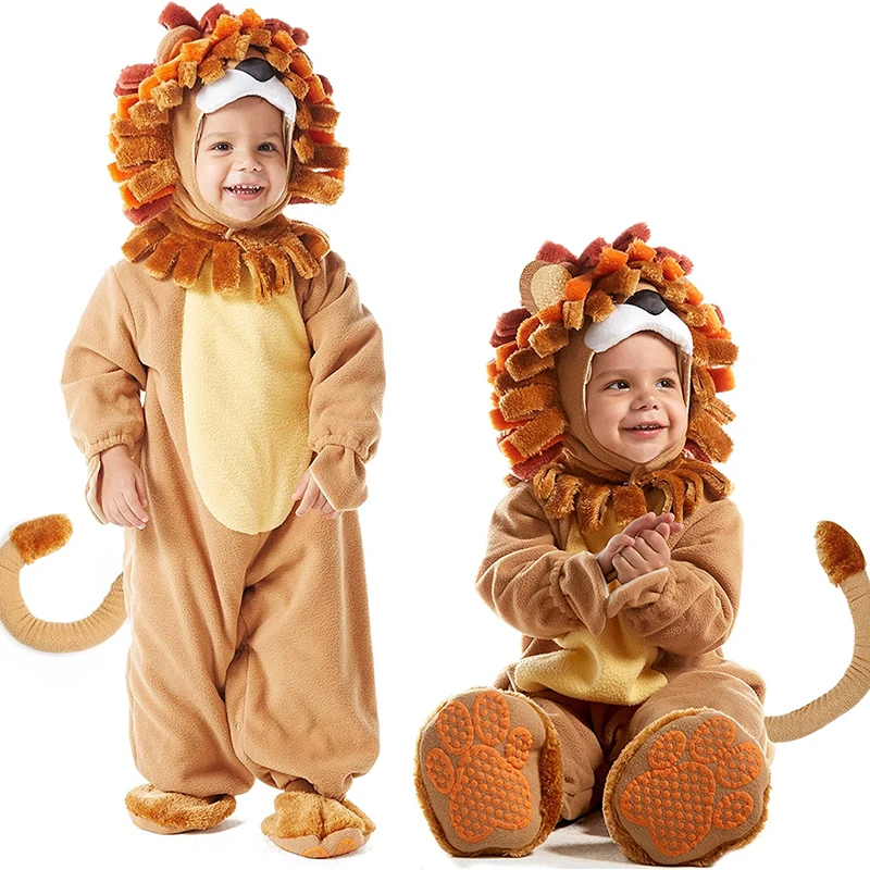 2025 New Arrival Baby Lil' Lion Dress Up Animal King Toddler Lion Halloween Costume