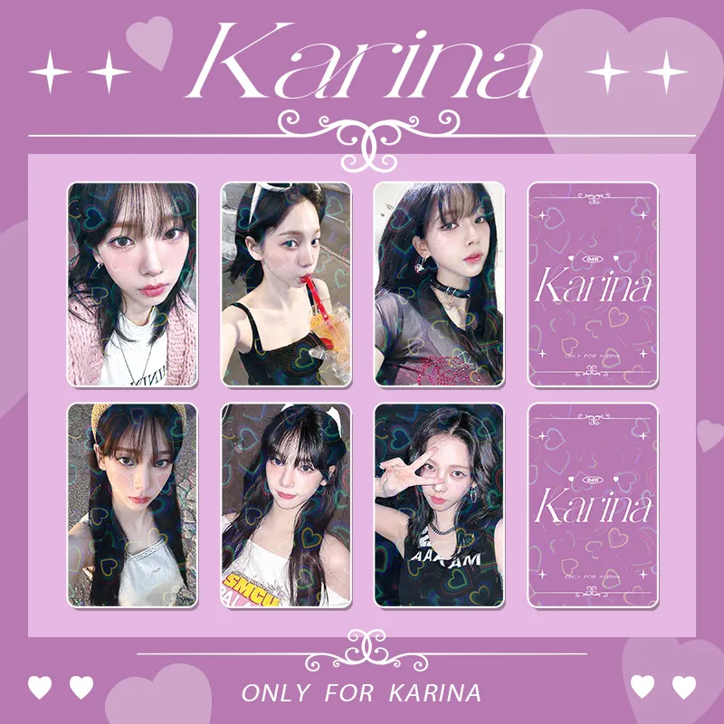 6Pcs/Set Kpop Idol Girl Group New Series Photocards HD Printd Lomo Cards KARINA GISELLE WINTER NINGNING Fans Collection Gifts