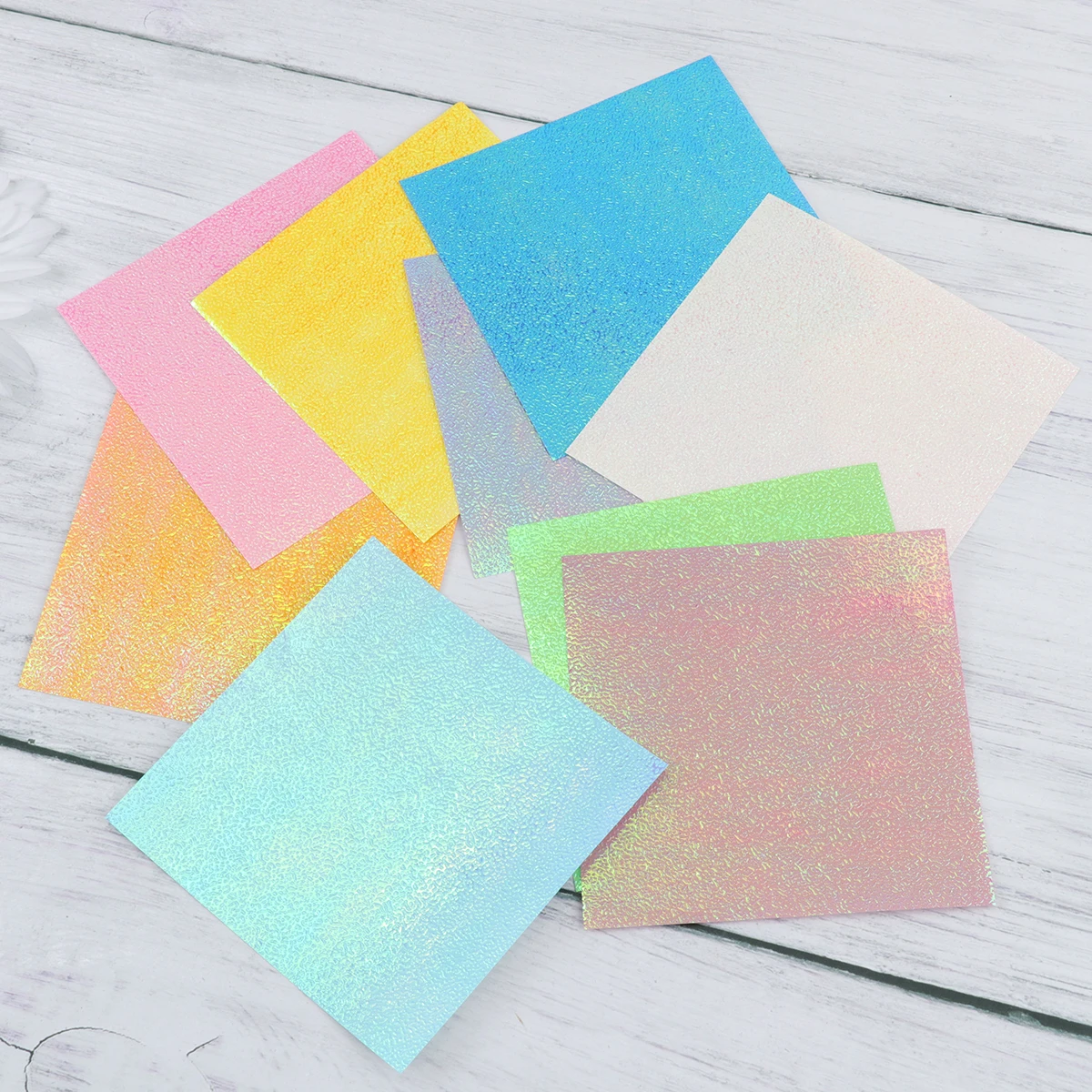 

150 Pcs Shimmer Origami Paper Colored Foil Glitter Beads Folding Square Craft Supplies for Kids Projects Handmade Decorative