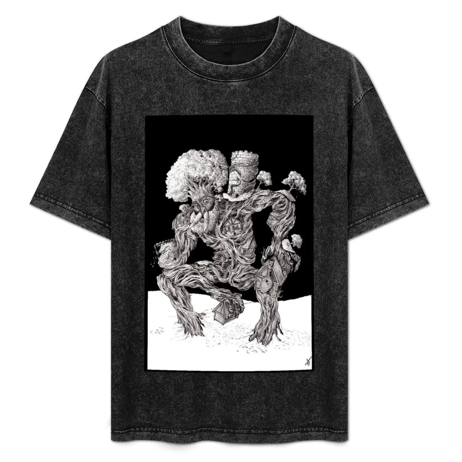 Living Tree - Character Design T-Shirt Heavy Duty Casual Work Tee