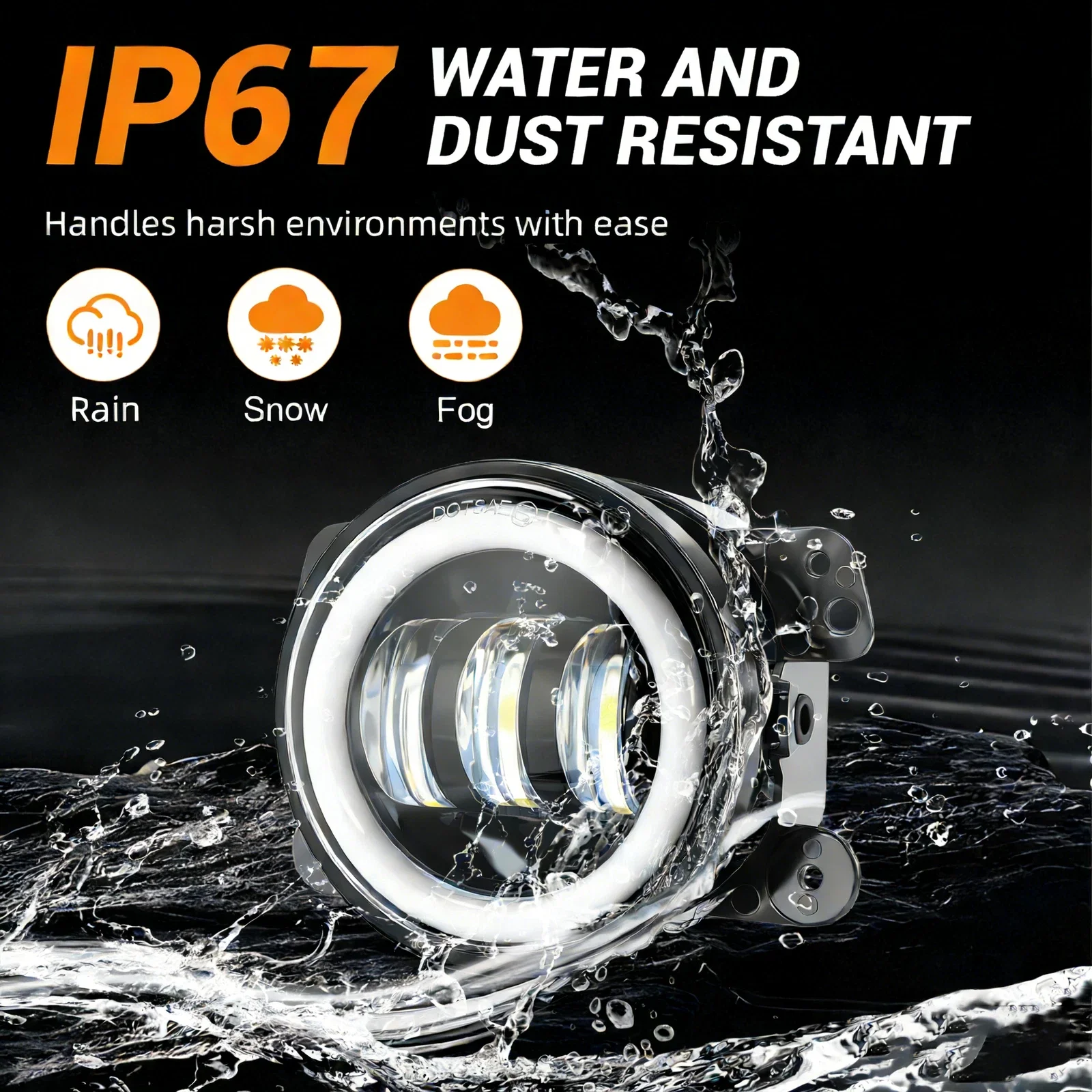Driving Lamp Energy Saving Led Fog Light Round Led Spot Light Waterproof 4 Inch Fog Lamp For Workshop Billboard Motorcycle