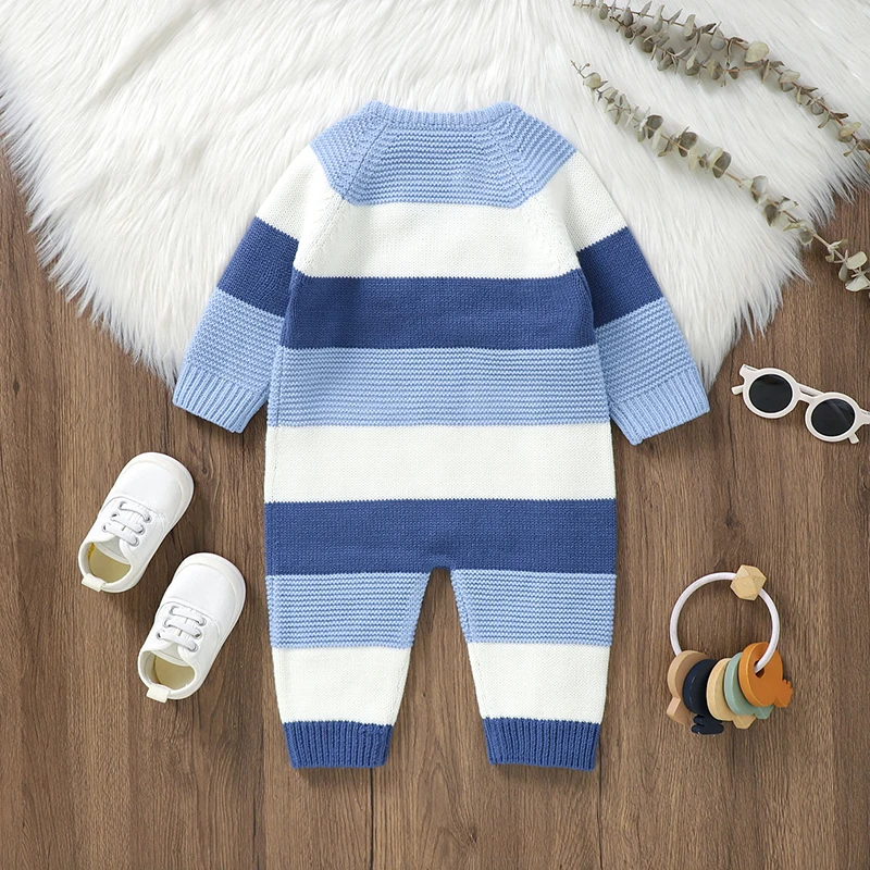 Winter Baby Rompers Clothes Autumn Full Sleeves Newborn Boys Girls Sweaters Jumpsuits Knitted Spring Outwear Infant Outfit 0-18m