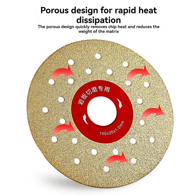 

A47U 10Pcs 4Inch 100Mm Diamond Cutting Grinding Disc Vacuum Brazed Saw Blade For Marble Porcelain Tiles Rock Slab Porcelain